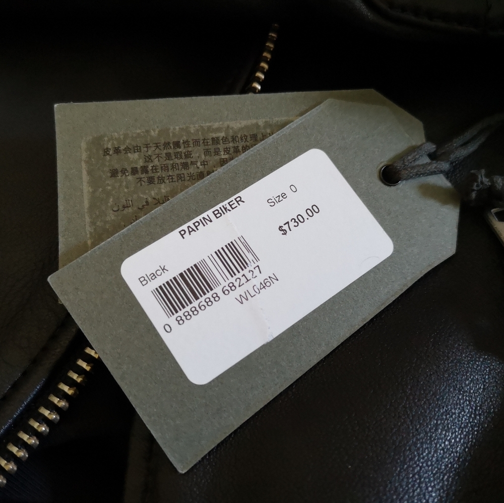 All Saints Papin Leather Jacket - Picture 7 of 7
